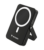 VERBATIM Powerbanka Charge 'n' Go, Magnetická, 10000 mAh, USB-C, Stojánek, Černá