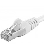 Premiumcord Patch kabel CAT6a S-FTP, RJ45-RJ45, AWG 26/7 0,5m, bílá