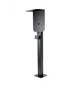 Platinet univerzální stojan se stříškou PEVSTANDUNI pro Wallboxy, pozink, držák kabelu, 130cm, černá