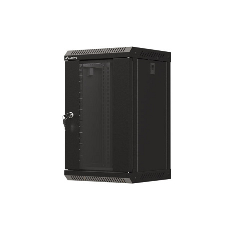 LANBERG RACKOVÁ SKŘÍŇ 10" NÁSTĚNNÁ 9U/300X300 (FLAT PACK) S PROSKLENÝMI DVEŘMI ČERNÁ