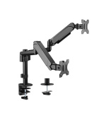 GEMBIRD Držák 2 monitorů na stůl MA-DA2P-01, naklápěcí, až do 32” a 9kg, černý