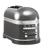 KitchenAid Artisan 5KMT2204EMS toustovač šedá, 2 topinky, auto senzor, 7 stupňů, bagel, rozmrazování