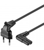 PremiumCord Kabel síťový 230V k magnetofonu se zahnutými konektory 5m