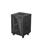 19" VOLNĚ STOJÍCÍ RACKOVÁ SKŘÍŇ 15U/600X600 (FLAT PACK) S PROSKLENÝMI DVEŘMI LCD ČERNÁ LANBERG V2