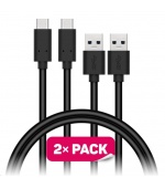 CONNECT IT Wirez USB-C (Type C) -> USB-A, USB 3.1 Gen 1, černý, 1 m (2 ks v balení)