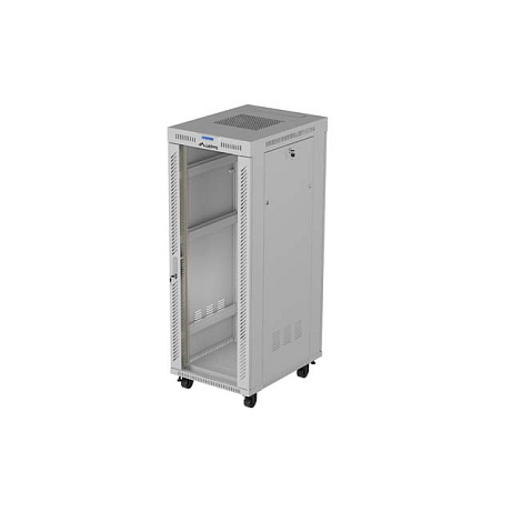 19" VOLNĚ STOJÍCÍ RACKOVÁ SKŘÍŇ 32U 600X800 ŠEDÉ SKLENĚNÉ DVEŘE LCD LANBERG (FLAT PACK) V2