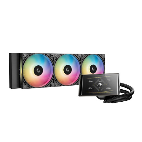 DEEPCOOL Vodní chladič LT360 VISION ARGB, 3x120mm, ARGB, AM5, LGA1851, černá