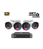 BAZAR iGET HOMEGUARD HGNVK88504 - PoE 4K UltraHD NVR CCTV 8CH + 4x kamera - poškozený obal