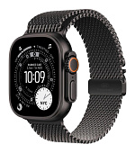 Apple Watch Ultra 3 GPS + Cellular 49mm Black Titanium Case with Black Titanium Milanese Loop - Large