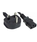 Manhattan nabíjecí kabel, Power Cord UK 3-pin, C13 to BS 1363 (UK plug), 1.8m, černá
