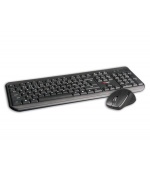 C-TECH klávesnice s myší WLKMC-01, USB, černá, wireless, CZ+SK