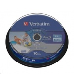 VERBATIM BD-R SL Datalife HTL (10-pack)Blu-Ray/Spindle/6x/25GB Wide Printable