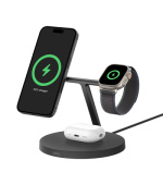 Belkin BOOST CHARGE PRO Qi2, 15W 3v1 stojan s Apple watch fast charge, černý