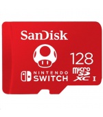 SanDisk MicroSDXC karta 128GB for Nintendo Switch (R:100/W:90 MB/s, UHS-I, V30,U3, C10, A1) licensed Product,Super Mario