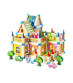 2Kids Toys Dřevěná stavebnice Zámek barevný