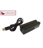 Virtuos MSR-100A třístopá čtečka magnetických karet, USB-HID/COM, černá