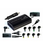EUROCASE univerzální napájecí adaptér 100W, AC 110-240V/CAR DC 12V, DC 12- 20, 9 koncovek