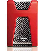 BAZAR - ADATA Externí HDD 1TB USB 3.1 DashDrive Durable HD650, červený (gumový, nárazu odolný) - Poškozený obal (Komplet