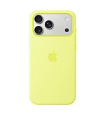 Apple iPhone 17 Pro Max Silicone Case with MagSafe – Neon Yellow