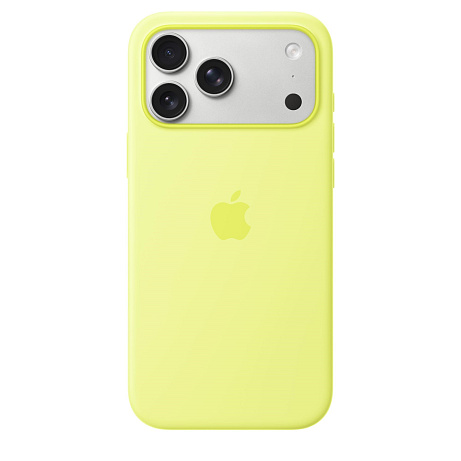Apple iPhone 17 Pro Max Silicone Case with MagSafe – Neon Yellow