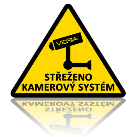 Veria Výstražná samolepka - Střeženo kamerový systém