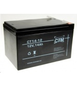 Baterie - CTM CT 12-14 (12V/14Ah - Faston 250), životnost 5let