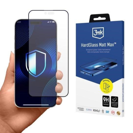 3mk tvrzené sklo HardGlass Matt Max pro Apple Iphone 17 Pro