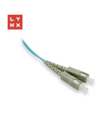 LYNX duplexní patch kabel MM, OM3, SC/SC, 50/125µm, 15m