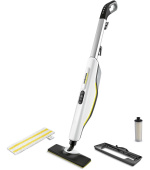 Karcher SC 3 Upright parní mop, 1600 W, eliminuje až 99,999 % virů a 99,99 % běžných domácích bakterií, bílá