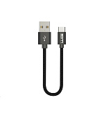 WG - Datový kabel Type-C na USB-A, 20 cm, černá