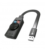 C-TECH Zvuková karta SC-7Q, 7.1 surround sound, audio switch