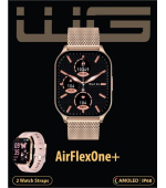 WG - Chytré hodinky WG AirFlexOne+, dámské, 2x řemínek, zlatá