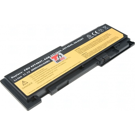 Baterie T6 Power pro Lenovo ThinkPad T420s, ThinkPad T430s, 4000mAh, 44Wh, 6cell