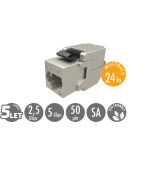 MULTIPACK 24 ks - samořezný keystone Solarix CAT5E STP SXKJ-5E-STP-BK-SA