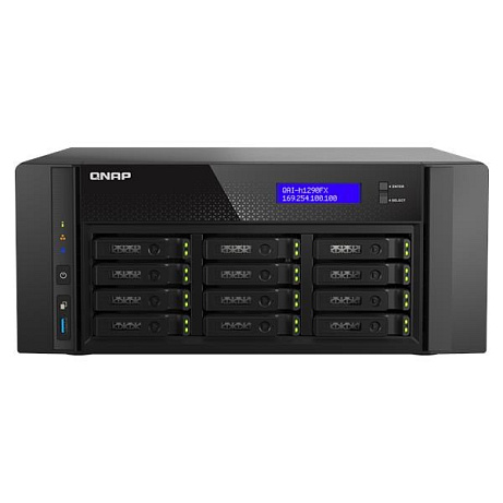 QNAP QAI-h1290FX-7302P-128G (16C/EPYC7302P/3,3GHz/128GBRAM/12xU.2/2x2,5GbE/2xSFP28/3xUSB3.2/4xPCIe)