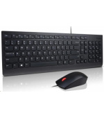 LENOVO klávesnice Essential Wired USB Keyboard + Mouse Set - USB, černá