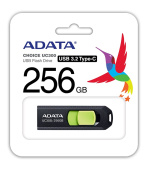 ADATA UC300/256GB/USB 3.2/USB-C/Černá