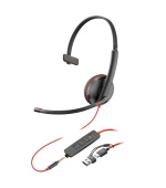 Poly Blackwire 3215 náhlavní souprava, 3.5 mm jack + USB-C/A adaptér, mono