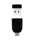 VERBATIM Flash Disk 16GB Store 'n' Stay NANO + micro USB OTG adaptér, USB 2.0, černá