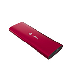 Externí box pro SSD Natec RHINO M.2 NVME LITE USB-C 3.2 GEN 2, hliníkové tělo, RUBY RED