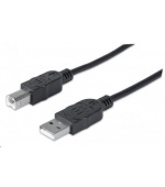 MANHATTAN Hi-Speed USB Device Cable, Type-A Male to Type-B Male, 0,5m, Black
