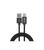 WG - Datový kabel Type-C s prodlouženým konektorem na USB-A, 1 metr, 3A, černá