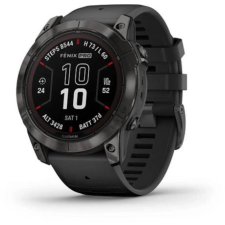 Garmin Fenix 7X PRO Sapphire Solar Carbon Gray DLC Titanium / Black Band, EU