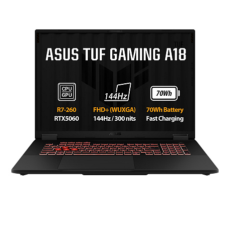 ASUS TUF Gaming A18/FA808UM-S8132WZ/R7-260/18"/WUXGA/16GB/512GB/RTX 5060/W11H/Gray/2R