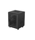INSTALAČNÍ ROZVADĚČ 19" 15U 600X600 ČERNÉ PERFOROVANÉ DVEŘE LANBERG (PLOCHÉ BALENÍ)