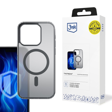 3mk ochranný kryt Frosty MagCase Black pro Apple iPhone 16 Pro Max