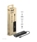 Club 3D Dokovací stanice USB-C 8v1, 1xDP, 1xHDMI, 1xUSB-C PD100W, 2xUSB, čtečka SD karet, šedá