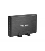 Externí box pro HDD 3,5" USB 3.0 Natec Rhino, černý, včetně napájecího adaptéru