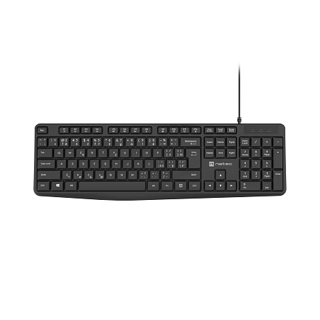 Natec klávesnice Nautilus 2/Drátová USB/CZ-SK layout/Černá