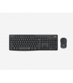 Logitech Silent Wireless Combo MK295, bezdrátová klávesnice + myš, US, Graphite